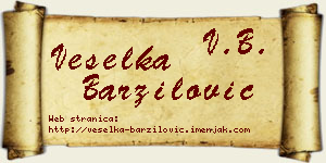 Veselka Barzilović vizit kartica